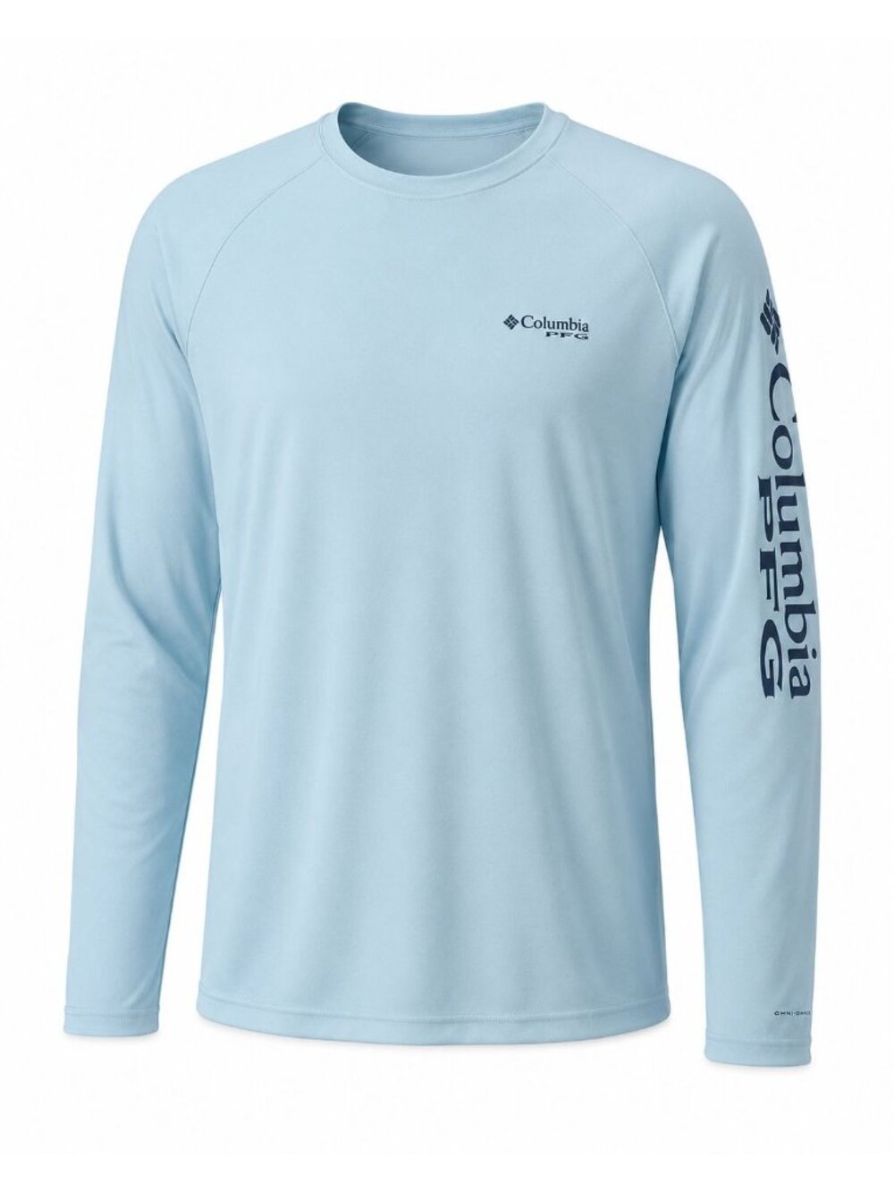Columbia Womens Omni-Shade Long-Sleeve Shirt Spring Blue XL Regular Fit